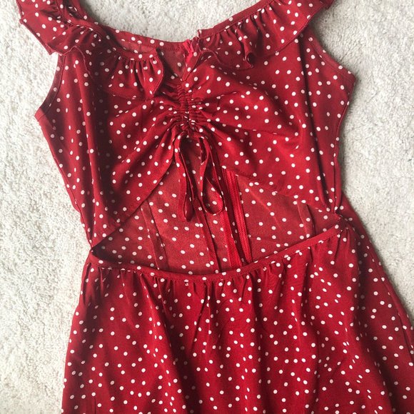 Nasty Gal Polka Dot Cut Out Dress - Picture 4 of 5